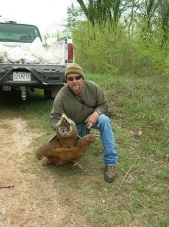 Dan with alligator snapping turtle