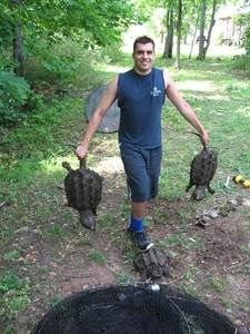 Eric with turtles