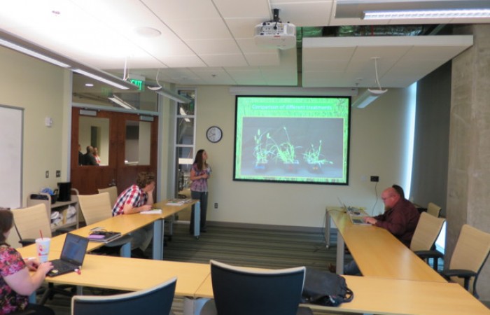 Kaytlyn Presenting Her Results