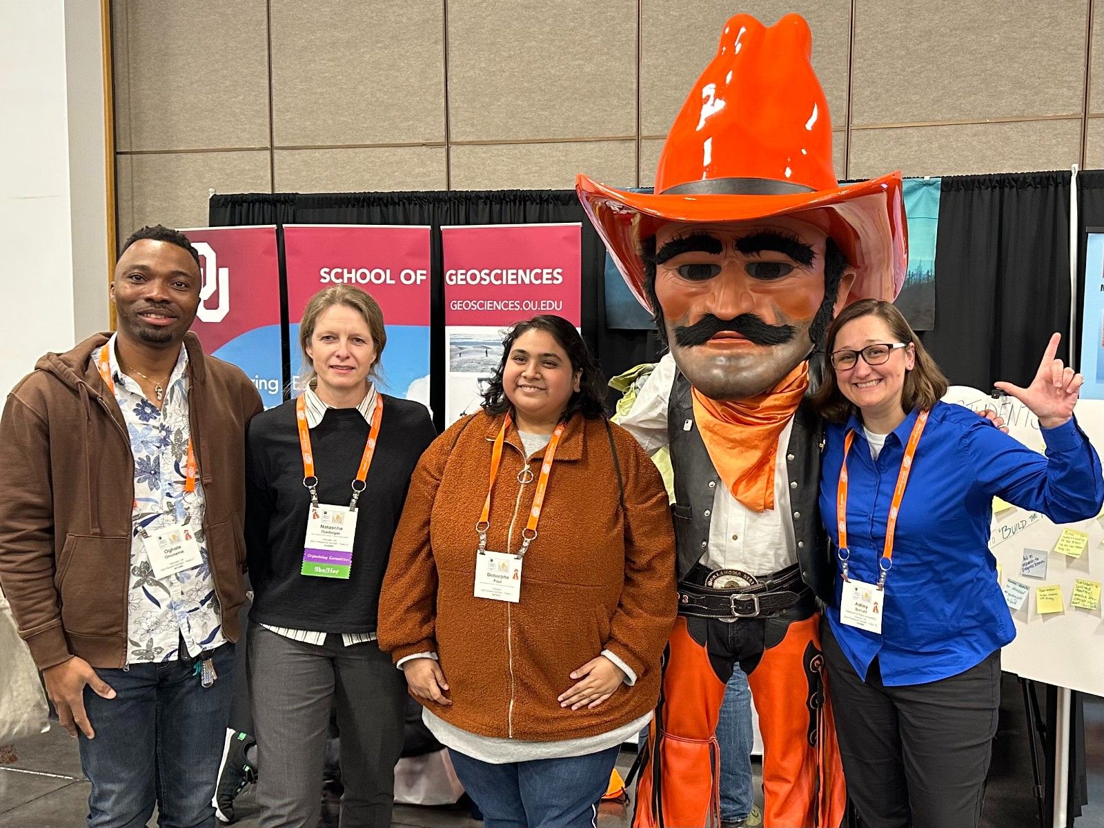 With Pete - OG, Dr. Riedinger, Debarpita, Pistol Pete, Dr. B, Trenity