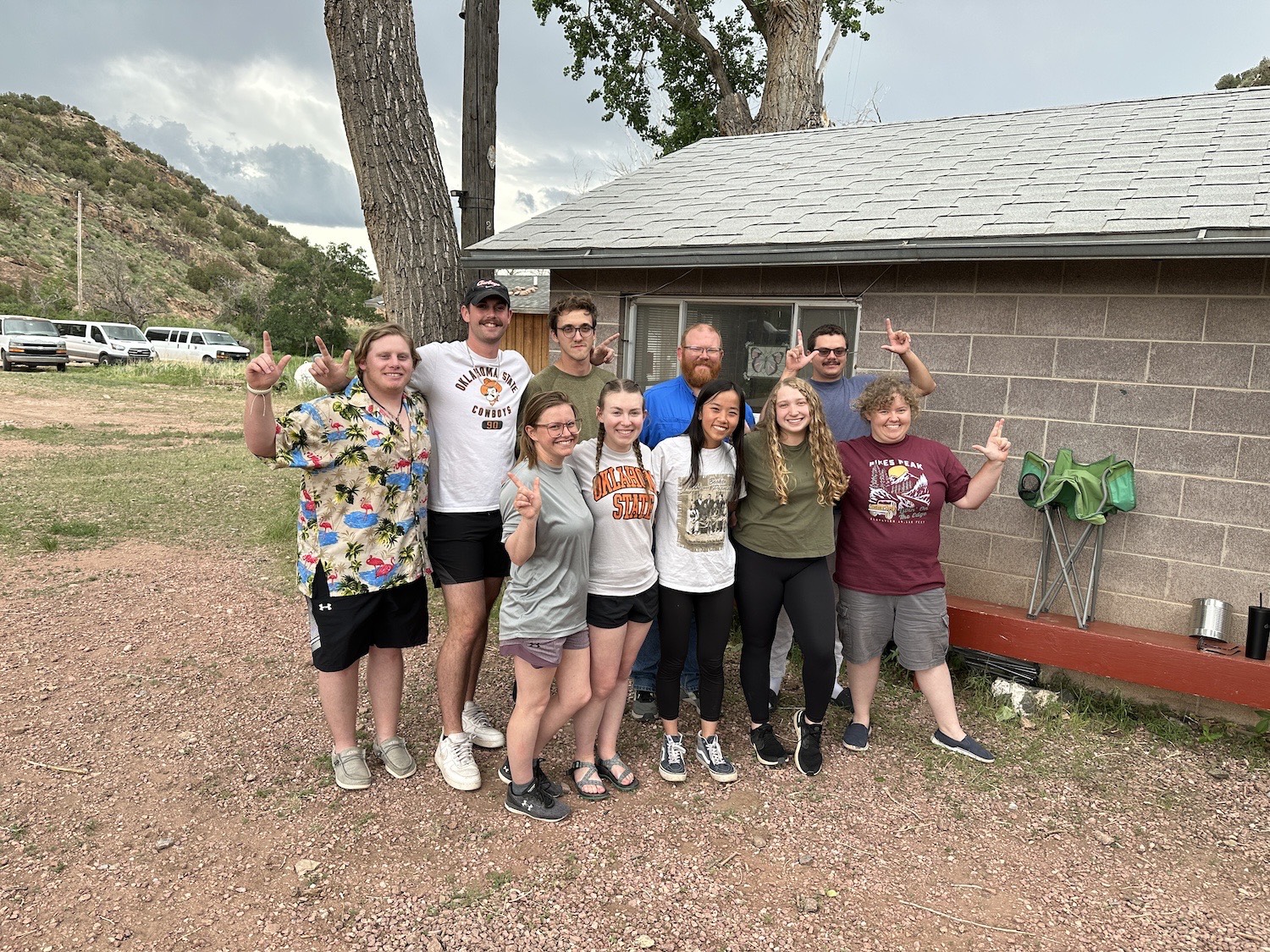 OSU Crew 2023 OSU Students at camp with Dr. Spencer in 2023