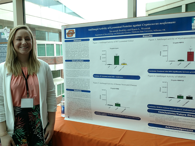 Savanna's Poster at HHMI Life Sciences Freshman Research Symposium