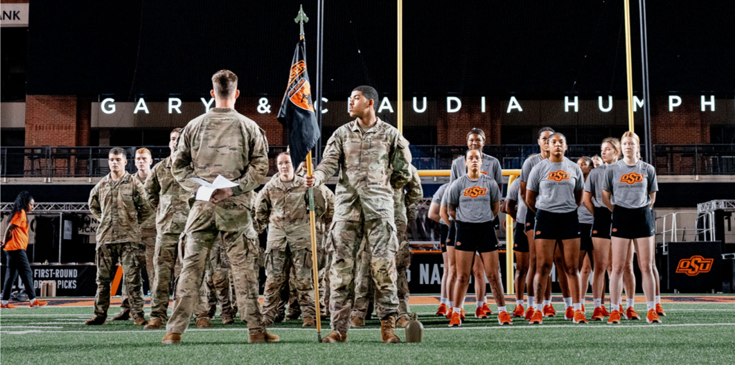 Cowgirl Women's Basketball Team training with Army ROTC Ranger Challenge Team
