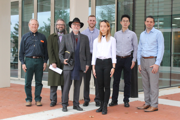 music industry students with Dr. Mark Perry