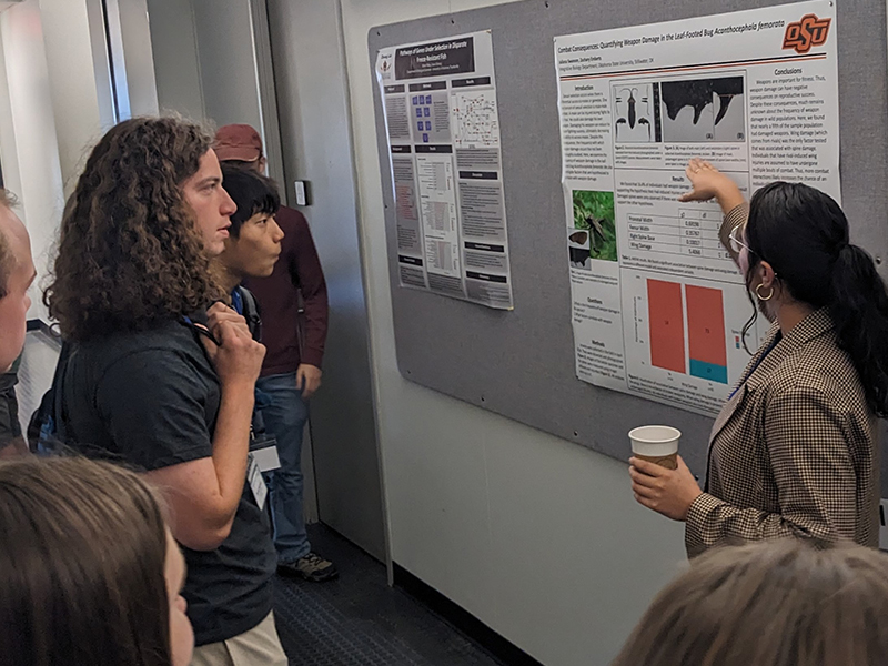 Juliana presenting her poster