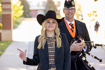 Amazing Gracie: Father plays bagpipes at daughter’s OSU graduation after 11 years of commencements