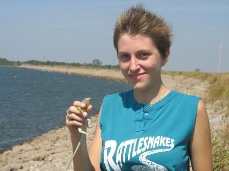 Lauren at Sooner Lake dam