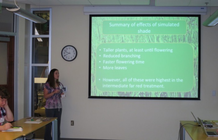 Kaytlyn Presenting Her Results