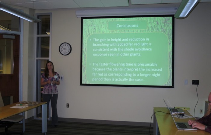 Kaytlyn Presenting Her Results