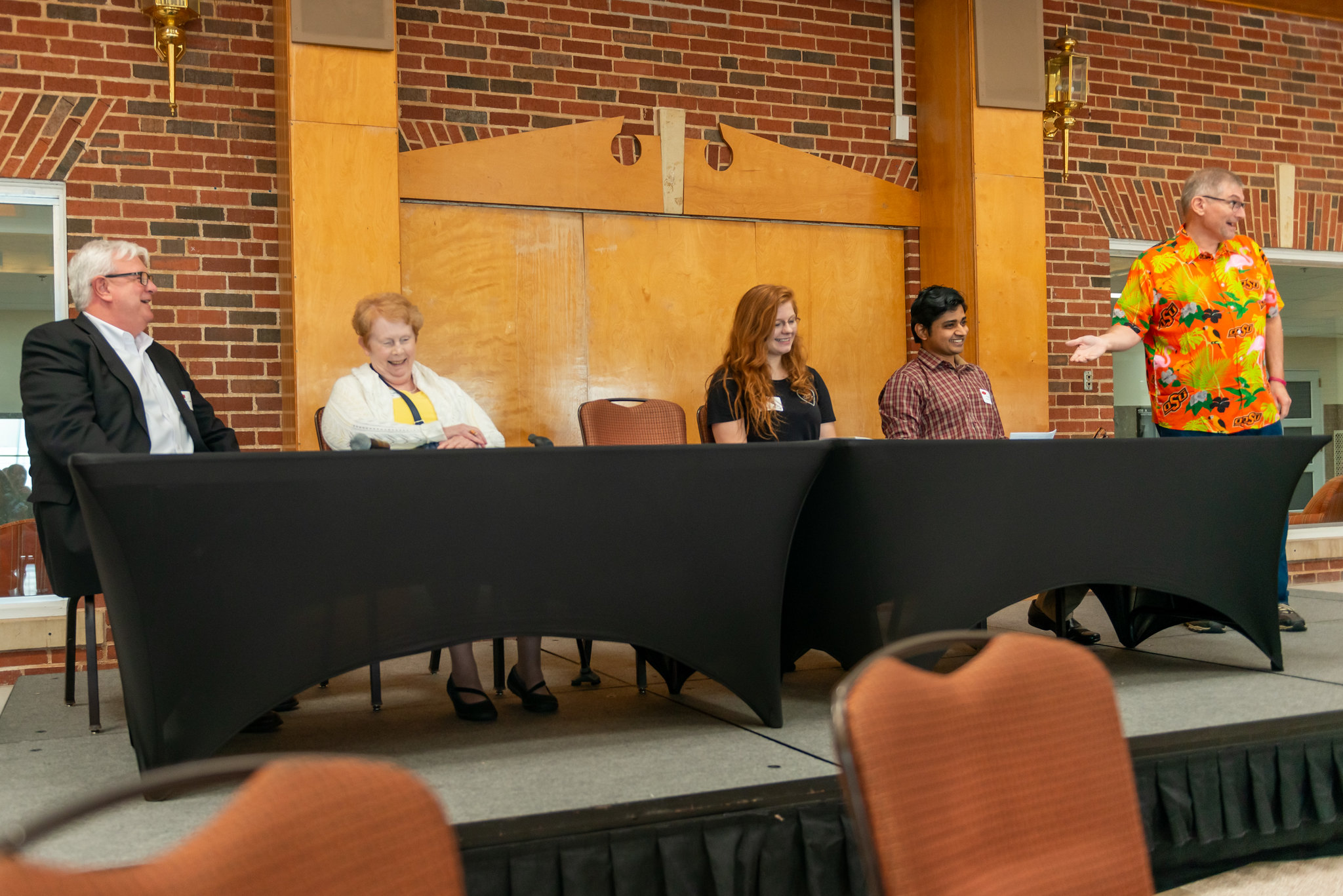 The panel (L to R): Joe Carroll, Joanna Hwang, Kayla Walkup, and Ashwin Kannan 