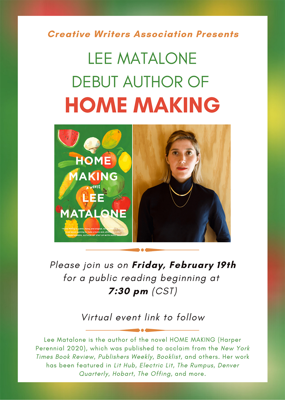 A flyer for Lee Matlone