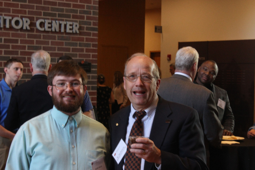 Mr. Kable Kleck and Dr. Jim Puckette visiting together.