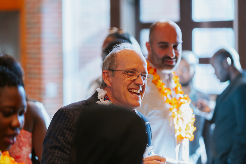 Dr. Jim Puckette all smiles at the Geology Banquet.