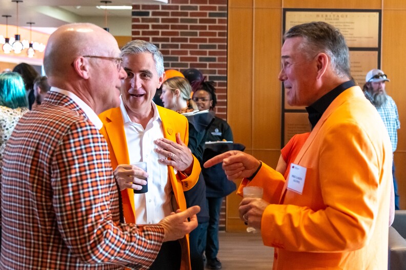 John Brett, Barrett Cieutat and Mike Gaskins visiting.