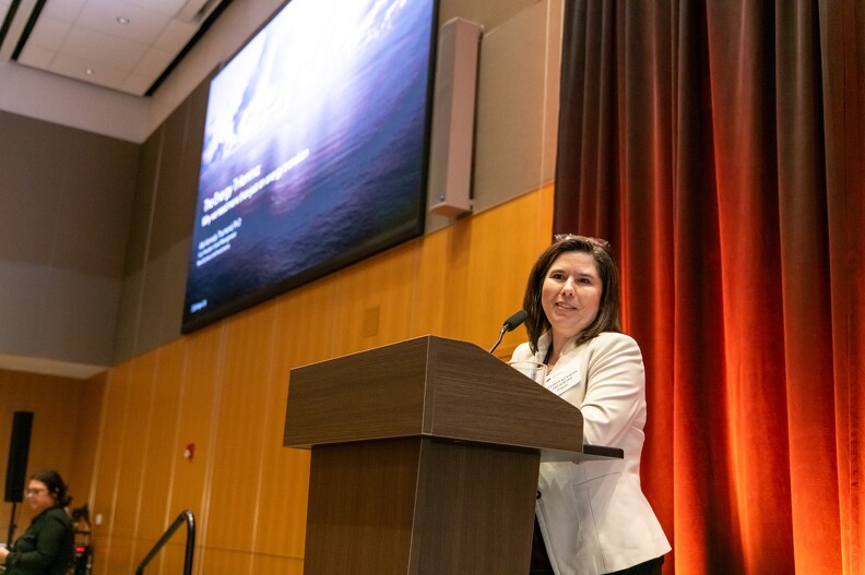 Keynote Speaker Allison Kennedy Thurmond giving her talk.