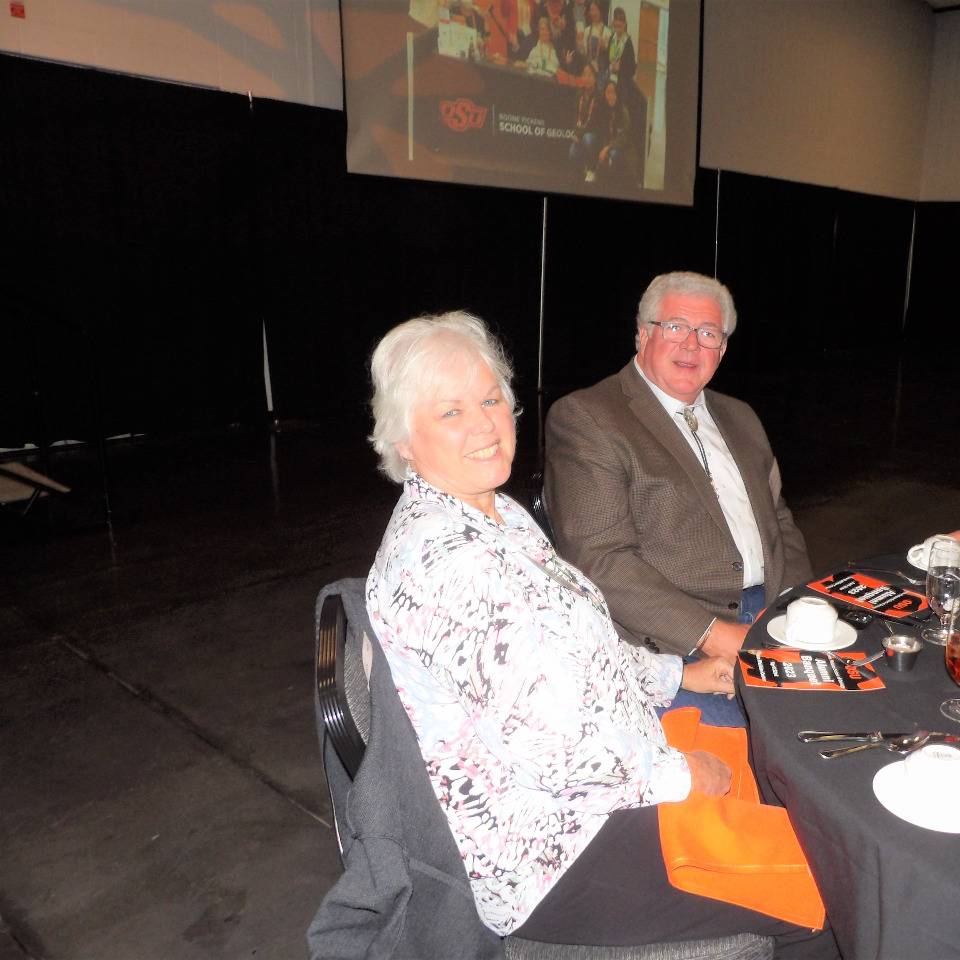 Mr. Michael and Mrs. Karen Kuykendall enjoying dinner together at the banquet.