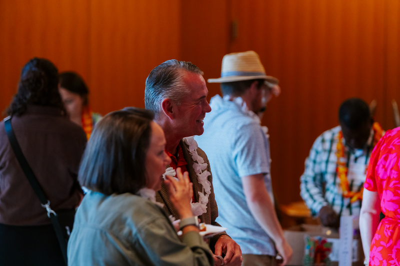 Mike and Susan Gaskins watching the festities. 
