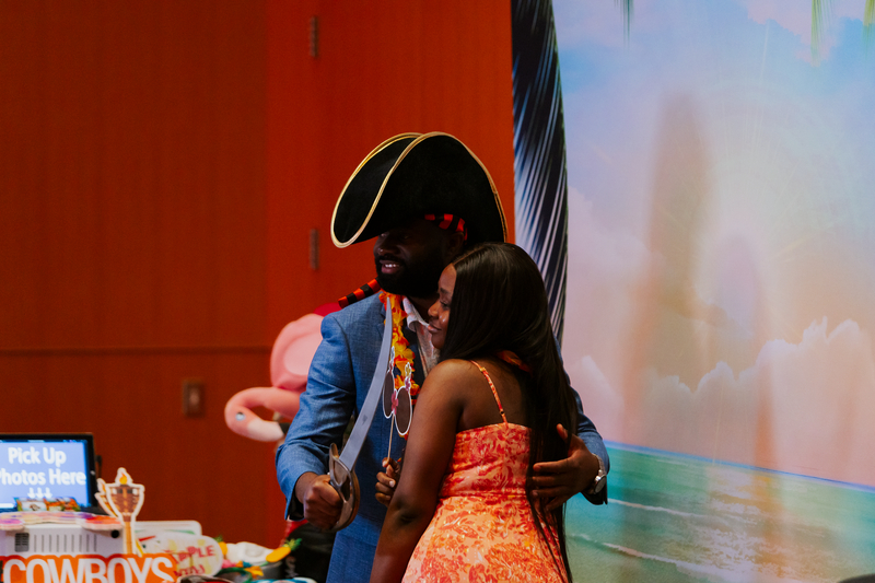 Mr. and Mrs. Silas Samuel getting their pics taken at the photo booth.