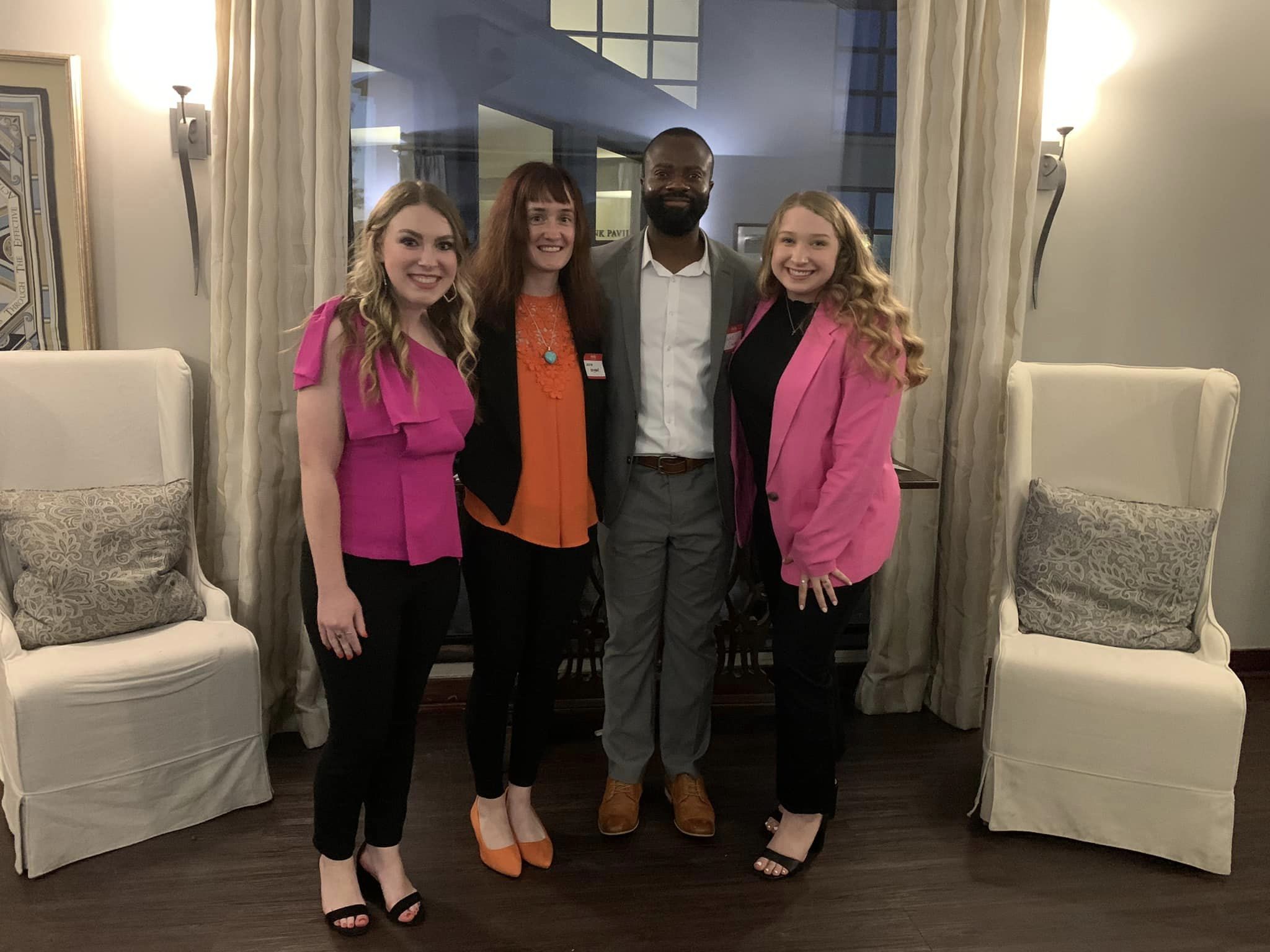 Students Megan, Lauren, Silas and Izabelle pose for group photo at awards banquet, where they recieved scholarships for their hard work. Students Megan, Lauren, Silas and Izabelle pose for group photo at awards banquet, where they recieved scholarships for their hard work.