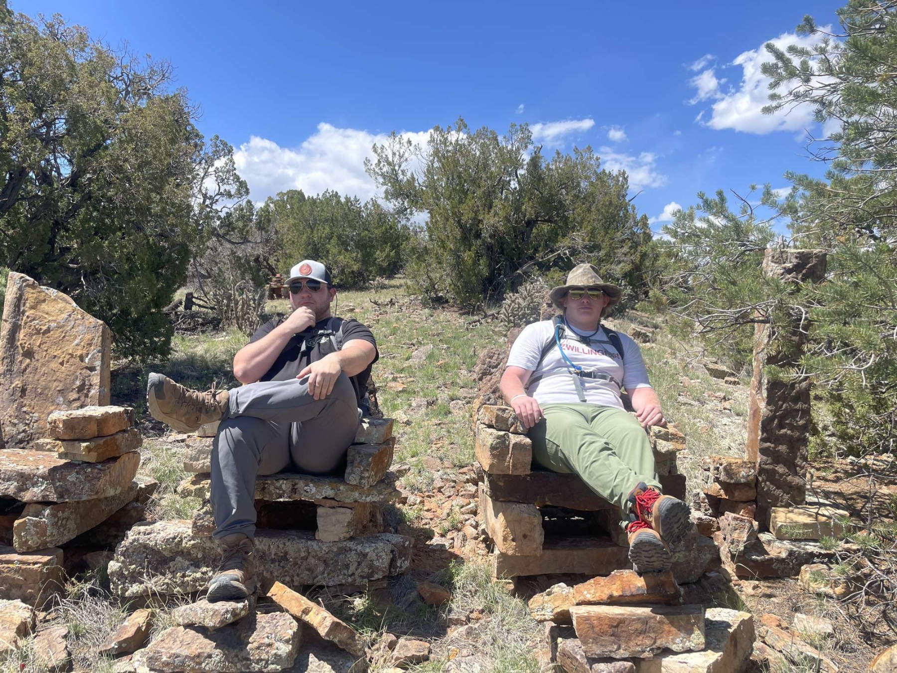 Clayton (left) at field camp