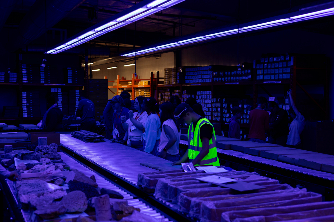 GEO-Rex campers getting to see core samples out at the Gary Stewart Core Facility. GEO-Rex campers getting to see core samples out at the Gary Stewart Core Facility.