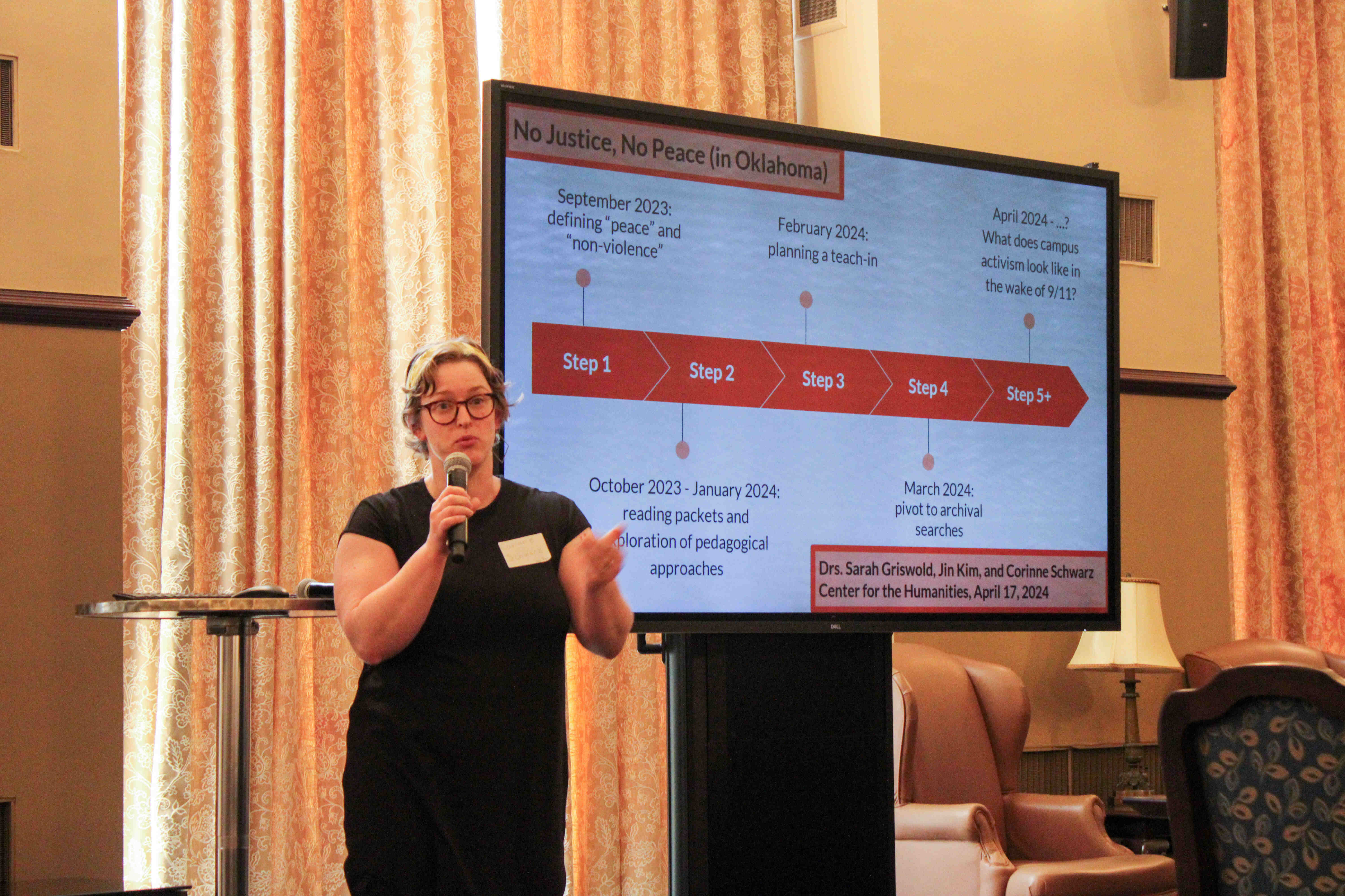 23-24_peace_fellows_presenting.jpg Non-Violence and Peace Research Group Presentation