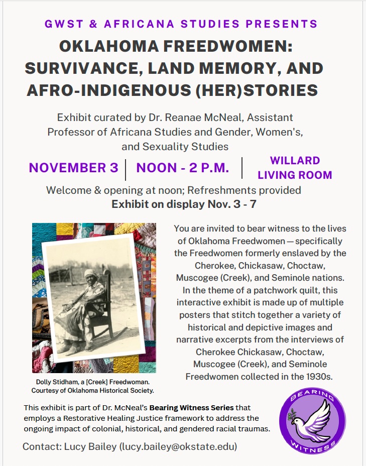 OK freedwomen event poster OK freedwomen event poster