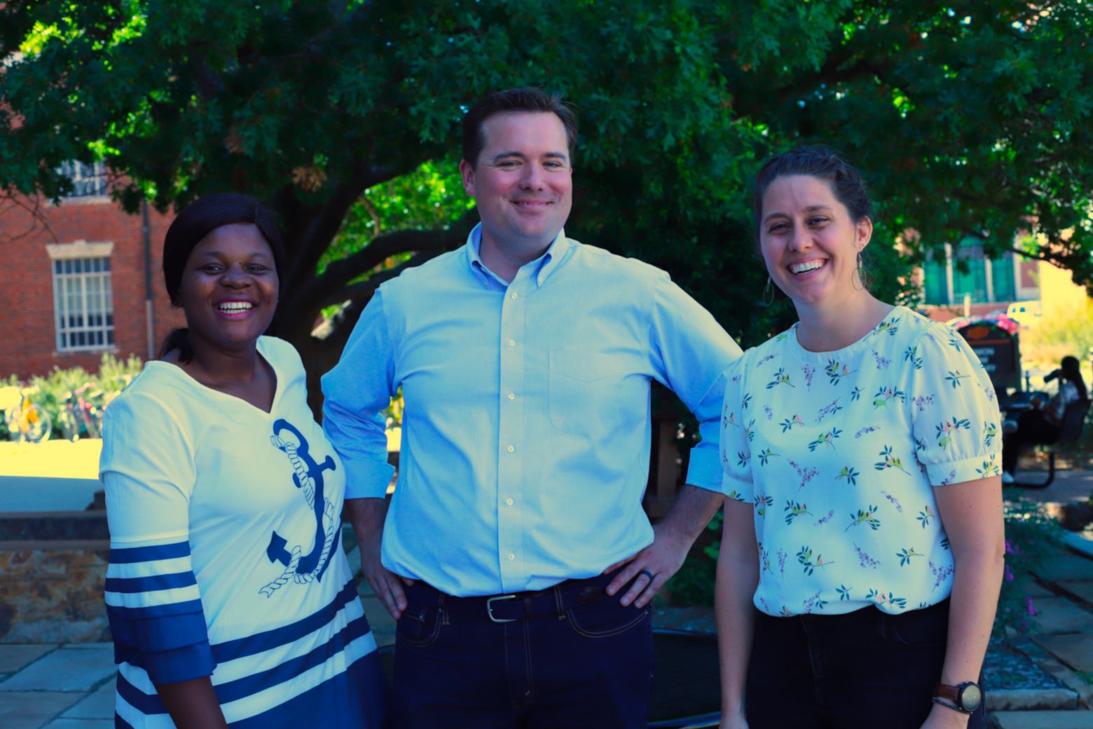 peace.jpg image of 3 people involved who do research on peace and destruction via social media.