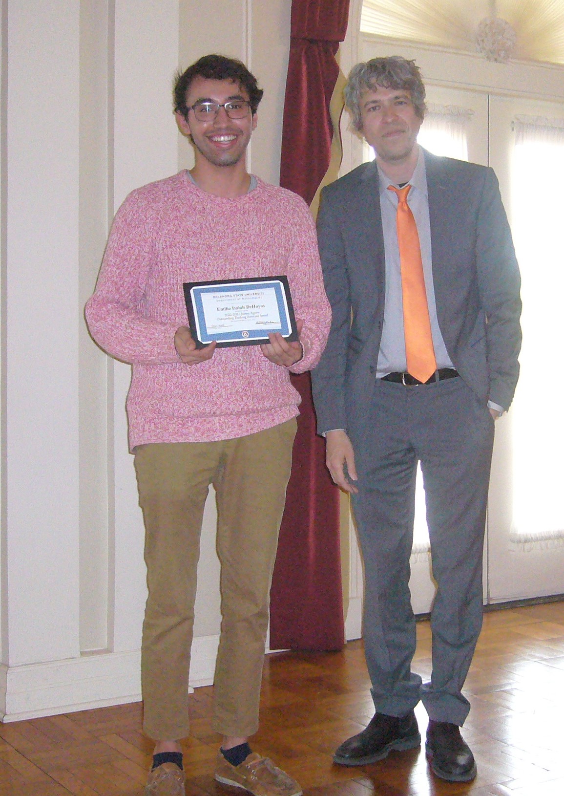 Emilio Isaiah DeHoyos and Dr. Schweig Emilio Isaiah DeHoyos and Dr. Schweig