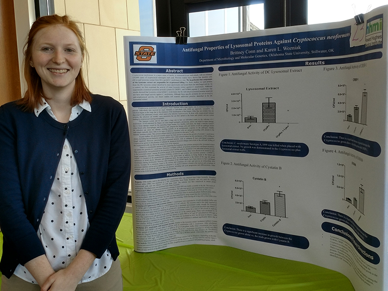 Brittney's poster at 2018 Microbiology and Molecular Genetics Symposium