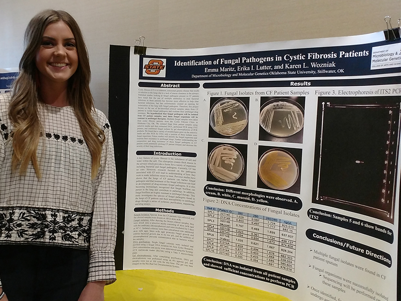 Emma's poster at 2018 Microbiology and Molecular Genetics Symposium
