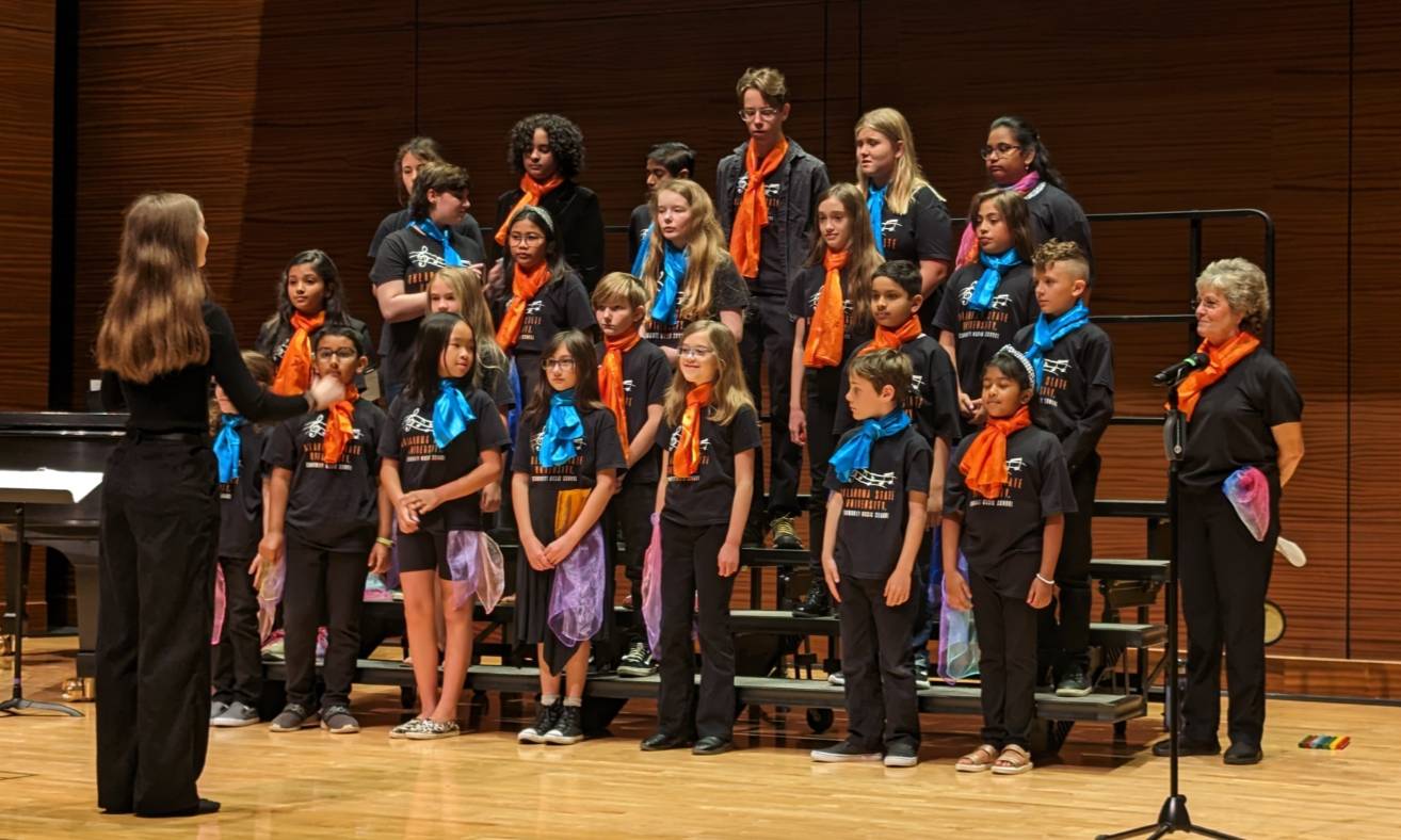 group of children singing