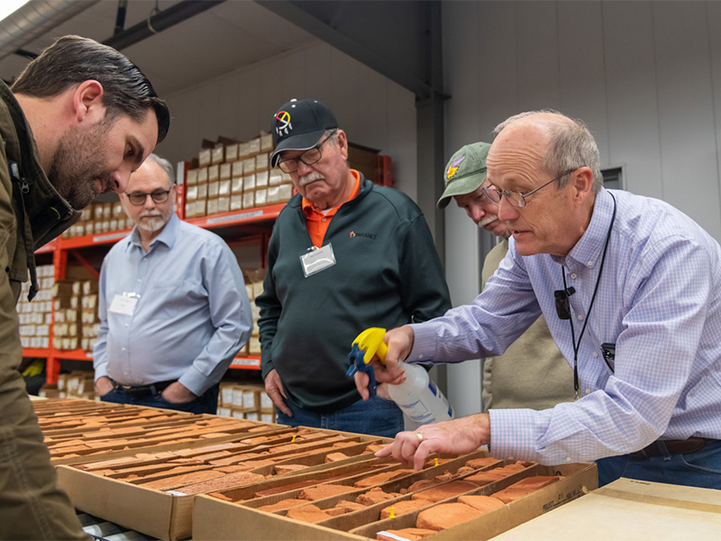 A professional workshop at the Gary Stewart Core Research Facility.