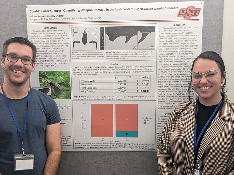 Juliana and Zach standing in front of their poster Juliana and Zach standing in front of their poster