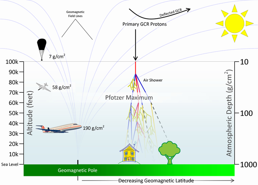 The atmospheric radiation environment