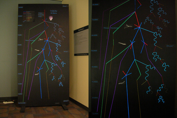 The Cosmic Ray Air Shower Display constructed by Robert Ellam during the Summer of 2007.