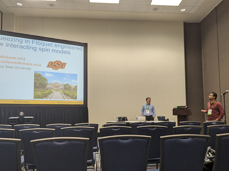 Arman Duha presenting at DAMOP 2024