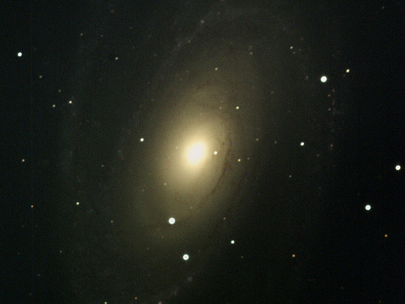 The first test image, which shows the spiral galaxy Messier 81, about 11 million light-years away. The first test image, which shows the spiral galaxy Messier 81, about 11 million light-years away.