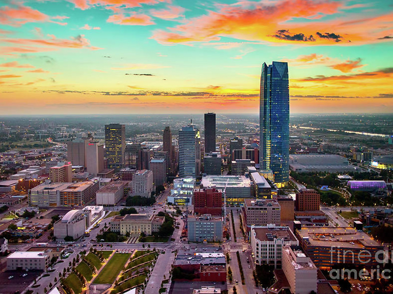 Arial view of Oklahoma City