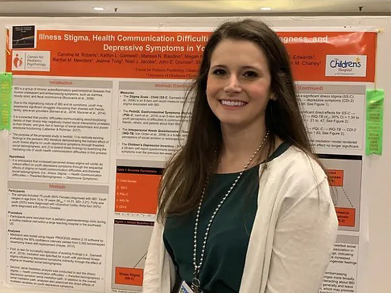 Caroline and her poster