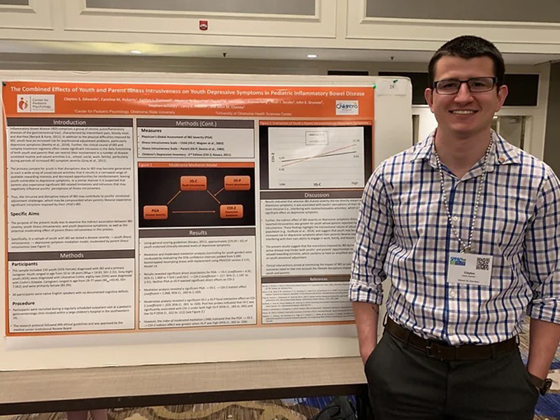 Clayton and his poster