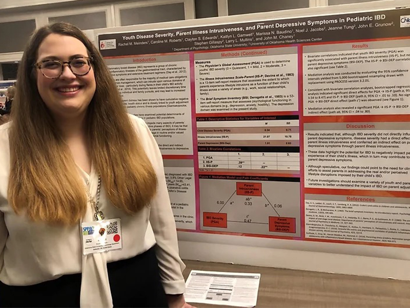 Rachel and her poster