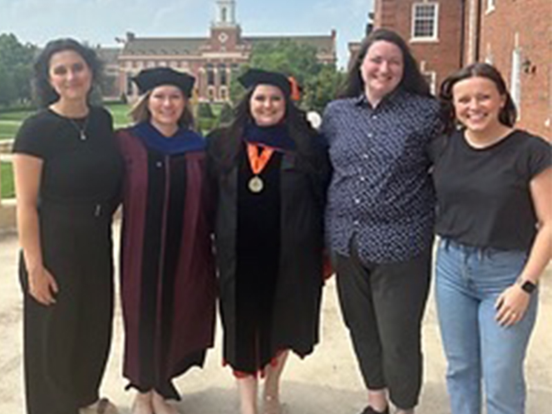 Sam Addante and friends after graduation