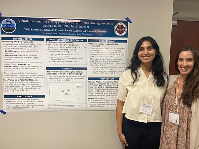 Vidhi with her poster at FOSSIL Conference