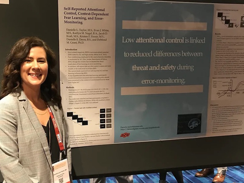 Danielle Taylor with her poster