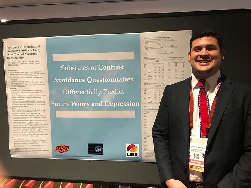 Johnathan Walker with his poster