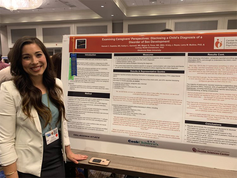 Hannah and her poster at the Society of Pediatric Psychology Annual Conference