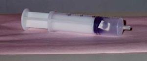 Syringe with filter paper with CS odor applied inside. Syringe with filter paper with CS odor applied inside.