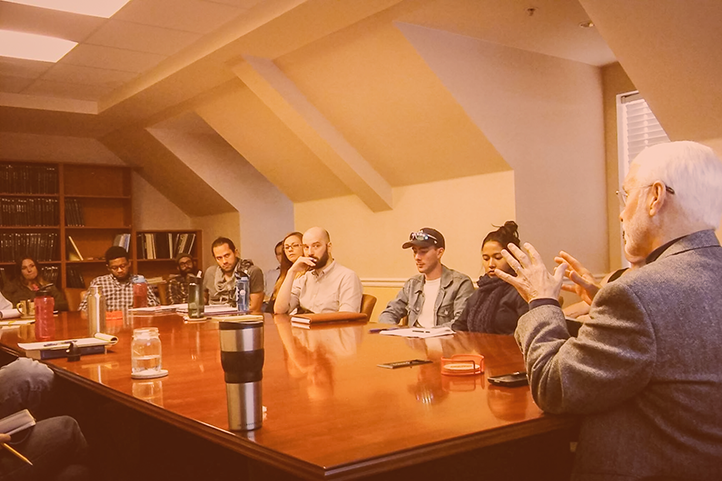 Graduate students in a course