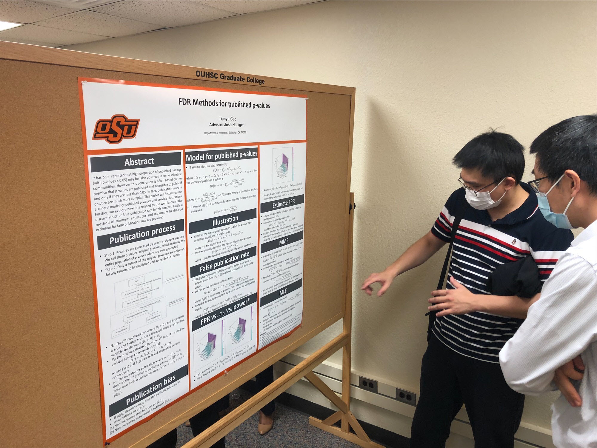 Chase presenting his poster